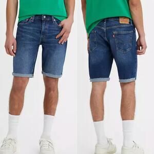 Levi's 511 Slim Cut Off Men's Dark Wash Cuffed Jean Shorts